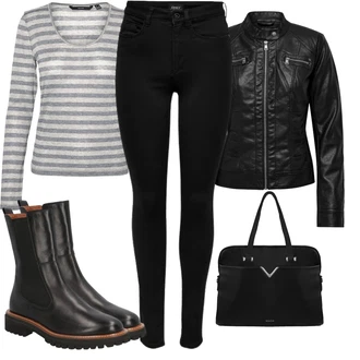 Outfit s Černá Kozačka Chelsea Boty Paul Green "Perfekt na podzim"