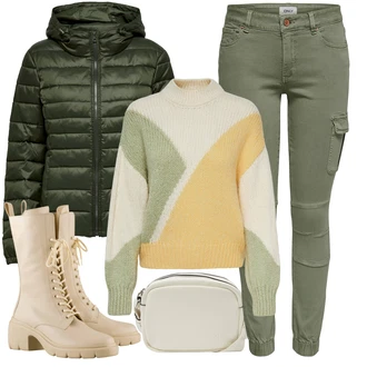 Dlouhé Outfit s Šedá/Hnědá/Béžová/Stříbrný/Bílá/Khaki Taška Přes Rameno/Pánská taška/Klasická Taška Přes Rameno/Brašna/Sportovní Taška Přes Rameno/Taška/Malá Taška Calvin Klein Jeans "Perfekt na podzim"