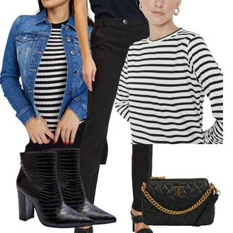Outfit s Černá Guess "Perfekt na podzim"