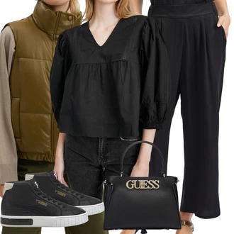 Dlouhé Outfit s Hnědá/Béžová/Tmavě zelená/Khaki Krátká Vest/Prošitý Prslušenství/Obracející se Vest/Venkovní Vest/Peřová Vest/Izolační Vest/Puffer Vest JdY "Outfit na podzim"
