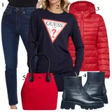 GAP High Waist džíny outfity image