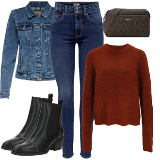 Outfity s kotníkovými botami s Černá Kožená kotníková bota/Plochá Kotníková Bota/Kotníková Bota s Podšívkou/Chelsea Boty/Westernová Kotníková Bota/Kovbojská kotníková bota/Letní kotníková kozačka About You "Podzimní Look"