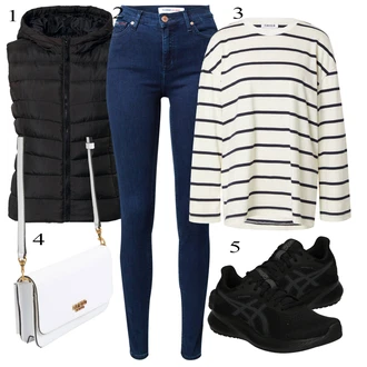 Preproste outfit mit Modra/Temno modra Usnjena Jakna/Kavbojke Visokega Pasu/Kavbojke z Razporkom/Push up Kavbojke/Usnjene Čevlje/Termodžinsi/Zimska jakna Tommy Jeans "Obleka za prosti čas"Look: Nor, Stil, 90. leta, Kul, Francoski, Lepo, Stari denar, Preproste