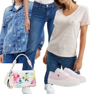 Skromné Outfit s Modrá Rovná Džína/Girlfriend Džíny/Navlékací džíny/Pánské tričko/Vintage džíny/Formální Košile/Dad Džíny/Sportovní boty/Slim Fit Džíny/Kožené Boty/Džíny Regular Fit Guess "podzimní outfit pro každý den"Look: Sexy, Ležérní, Klasické, Cool, Egirl, Skromné