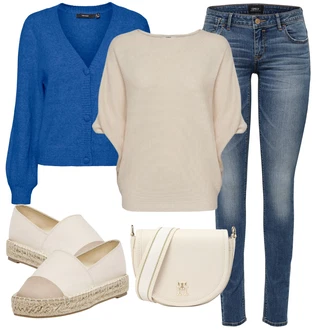 Outfit s Béžová/Hnědá Espadrilka na Podpatku/Teniska Letní Tenisky/Espadrille sandál/Espadrille pantofle Pull&Bear "podzimní outfit pro každý den"
