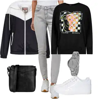 Outfit s Černá Lonsdale "Podzimní outfit v teplých barvách"