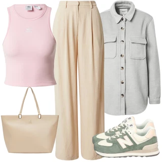 Outfit s Šedá Teniska New Balance "Podzimní outfit v teplých barvách"