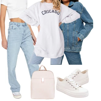 Outfit s Zelená/Červená/Bílá/Fialová/Růžová Tunikové Tričko/Sportovní Halenka/Oversize Halenka/Dlouhá Halenka/Neobvyklá Tunika/Elegantní Tunika/Klasická tunika/Halenkové Body rue paris "Podzimní outfit v teplých barvách"