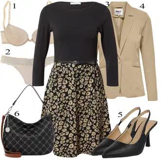 Outfity pro práci s Růžová/Béžová/Khaki Tanga/Kalhotka Brazilské Kalhotky/Spodní Kalhotky/Průsvitná Kalhotka/Klasické Kalhotky Lascana "Outfit na podzim"