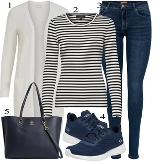 outfit mit Črna Skechers "Obleka za jesen"