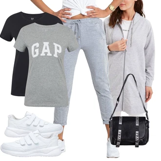 Outfit s Bílá Teniska slazenger "Sportovní podzimní outfit"
