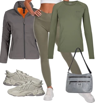Elastan Outfit s Legíny "Sportovní podzimní outfit"