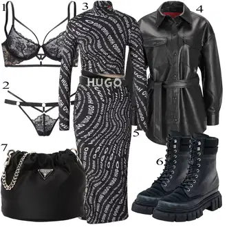 outfit mit Temno zelena/Rjava/Siva/Črna Plašč/Plašč/Jakna/Bluza velika velikost jjxx "Obleka za jesen"