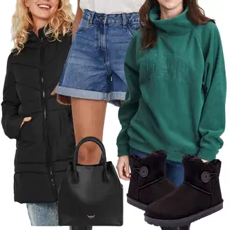 Jízda na koni Outfit s Zelená/Tmavě zelená/Tyrkysový Kožená bunda/Vintage mikina/Sportovní mikina/Fleecová Mikina/Svetr s límečkem/Dámský Svetr GAP "Trendový podzimní outfit"Look: Atletika, Volný čas, Jízda na koni