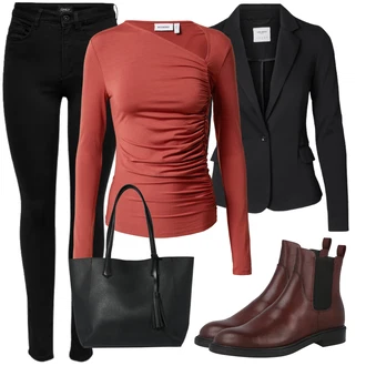 Outfit s Černá Kozačka Chelsea Boty Vagabond Shoemakers "Trendový podzimní outfit"