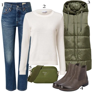 outfit mit Oranžna/Bela/Krem/Rdeča Fini Pleteni Pulover/Pulover Carmen/Osnovni Pulover/Volnen Pulover/Pulover iz Kašmirja/Preprost Pulover/Termo Pulover/Pleteni Pulover/Pulover z Okroglim Izrezom Vila "Popoln za jesen"