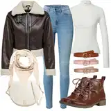 Gumové Kotníkové Boty ve Stylu 80. Let Outfity image
