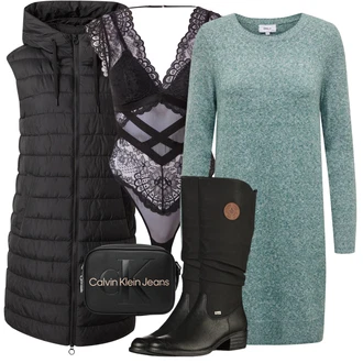 Outfity s krajkovými body "Cool podzimní outfit"