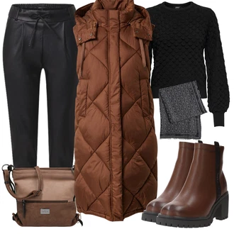 Lesk Outfit s Černá/Bílá/Oranžová/Zelená/Hnědá Kožená Kalhoty/Legíny Kožený Vzhled/Tregíny/Jeggings/Kožený Legíny/Kalhoty z Umělé Kůže/Skinny Kalhoty Only "Cool podzimní outfit"