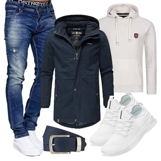 Sport Outfits 70er mit Grau Kapuzenpullover Indicode "Cooles Herbst Outfit"Look: Zuhause, Indoor, Leger, Goa, Stil, Kuschel, Sportlich, Unisex, Smart Casual, Lack, Premium, 70er, Classic, Workwear, Casual, Ausgefallene, Retro