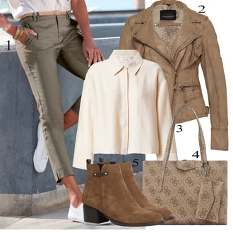 Jesenske Outfiti Polnejša mit Khaki/Siva/Rjava/Bež Plašč/Jakna Oakwood "Popoln za jesen"