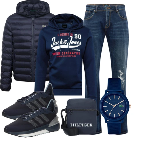 Flache Dunkelblau/Hellblau/Blau Schmaler Sneaker/Sneaker Low/Sommer Sneaker/Leder Sneaker/Vintage Sneaker/Schnürschuh adidas sportswear kombinieren