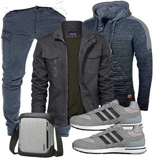 Elegant Outfit mit Blau/Dunkelblau/Grau Boyfriend Hose/Chino Hose/Löcherne Hose/Skinny Hose/Cargo-Jogginghose/Kurze Hose/Capri/Freizeithose/Cargohose/Cargo Short/Slim Hose Yazubi "Freizeit Outfit"Look: Moderne, Empire, Smart Casual, Coole, Schön, Casual, Workwear, Techno, Nahtlos, Trendige, Unisex, Elegant