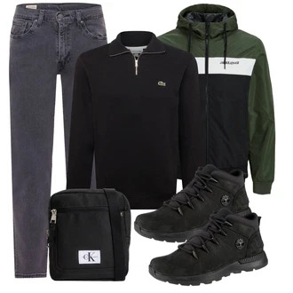 Outfits für Mollige Elegant mit Hellgrau/Dunkelgrau/Grau/Dunkelblau Unkategorisiert/Hose Große Größe levi's ® "Freizeit Outfit"Look: Uni, Schlichte, Classic, Oversize, Elegant, 50er Jahre, 70er, Vintage