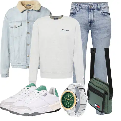 Grün/DunkelGrün UmhängeTasche/Diabetiker-Tasche/MannsTasche/Militär Tasche/TrageTasche/Kleine Tasche/Schulranzen/SchulterTasche Tommy Jeans kombinieren