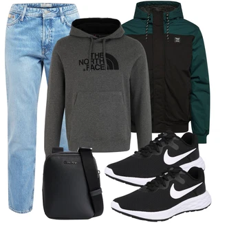 Outfit mit Schwarz/Weiß/Rosa Laufschuh/gesundheitsschuh/Sneaker Low/Sommer Sneaker/Walkingschuh/Schmaler Sneaker/Bequemer Schuh/Schnürschuh/Gymnastikschuh/Fitnessschuh/Joggingschuh/Fitnessschuh/Tennisschuh/Volleyballschuh Nike "Freizeit Outfit"