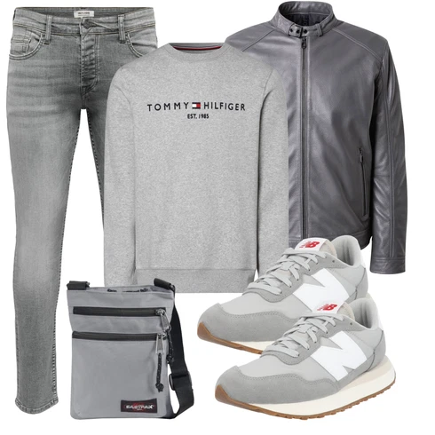 Grau/HellGrau Große Größe Sweatmode/Damen Pullover/Sport Sweatshirt/Women's Fleece Sweatshirts/Unisex Hoodie Tommy Hilfiger kombinieren
