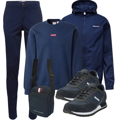 Dunkelblau Sport Sweatshirt/Women's Fleece Sweatshirts/Damen Pullover levi's ® kombinieren