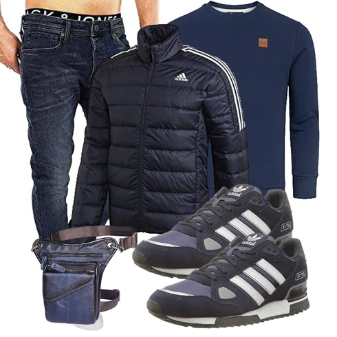 Schwarz Hoodie REPUBLIX kombinieren