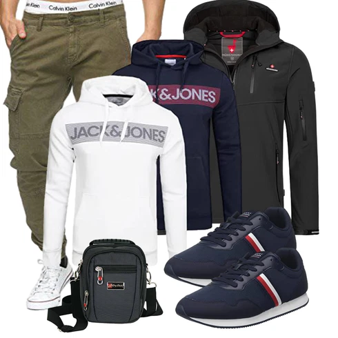 Schwarz/Dunkelblau/Weiß/Hellblau/Beige/Mischfarben/Blau Damen Pullover/Sport Sweatshirt/Hoodie/Partner Hoodie/Unisex Hoodie/Ausgefallener Hoodie/Sport Hoodie Jack & Jones kombinieren
