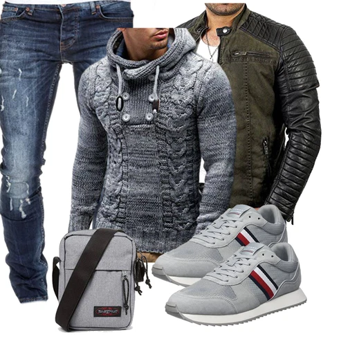 Fell Dunkelgrün Jacke mit Seitlichem Reißverschluss/Kunstfaserjacke/KunstLederjacke/Wachsjacke/Steppjacke/Außergewöhnliche Jacke/Motorradjacke/Bikerjacke Redbridge kombinieren