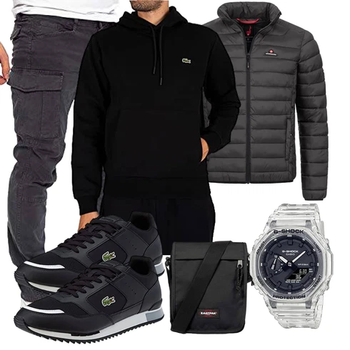 Grau/Dunkelgrau/Dunkelblau/Hellgrau/Khaki Löcherne Hose/Boyfriend Hose/Cargo-Jogginghose/Motorradhose/Bügelfaltenhose/Cordhose/Hemd Kurze Hose/Capri/Cargohose/Cargo Short Yazubi kombinieren