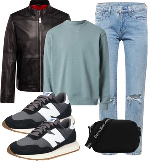 Outfit mit Blau/HellGrün/Hellblau/Grün Pullover mit Stehkragen/Sport Sweatshirt/Women's Fleece Sweatshirts/Damen Pullover trapp "Freizeit Outfit"