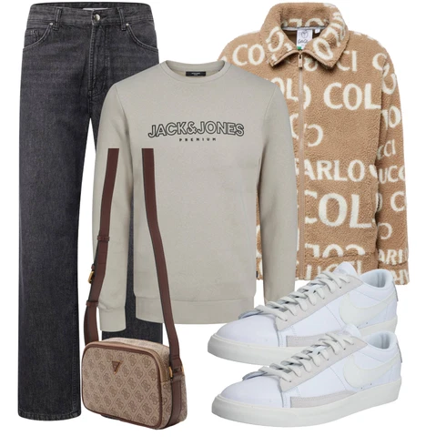 HellGrau/Dunkelblau/DunkelGrau/Grau Baggy Jeans/T-Shirt/Dad Jeans/Jeans mit Schlitz/Loose fit Jeans/Mom Jean/Formelles Hemd/Straight Leg Jean/Vintage Jeans/Wide Leg Jean/Winterjacke About You kombinieren