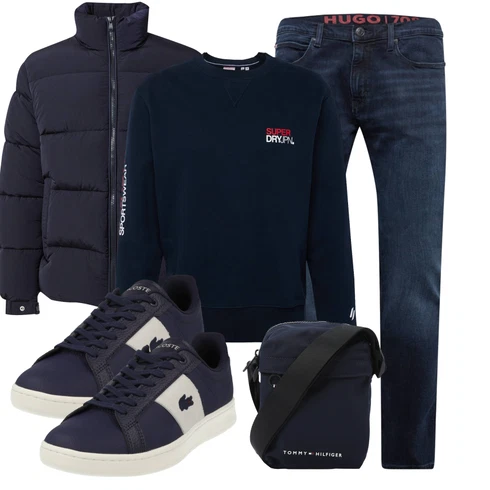 Elegant Dunkelblau Slim Fit Jeans/Straight Leg Jean/Winterjacke/Low Rise Jean/Leder Schuhe/Regular-Fit Jeans/Damen 7/8-Länge Jeans/Sportschuhe/Tapered-Jeans/Thermojeans Hugo kombinierenLook: Uni, Old Money, Premium, Classic, Elegant, Schlichte, Retro, Moderne, Coole