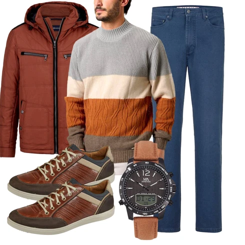 Rot Steppjacke BABISTA kombinieren