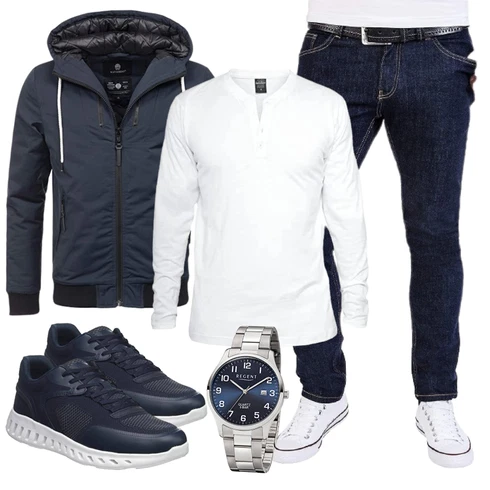 Jeans Leder Schuhe Rock Creek kombinieren