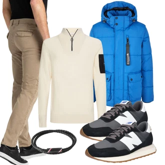 Retro Outfit mit Dunkelblau/Grau/Hellgrau/Dunkelgrau Sneaker Low/Vintage Sneaker/Leder Sneaker/Schmaler Sneaker/Sommer Sneaker New Balance "Freizeit Outfit"Look: Sportlich, Outdoor, Retro, Steampunk, Casual