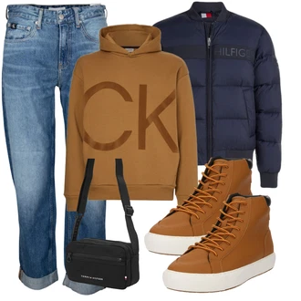 Jeans Outfits mit Unkategorisiert Tommy Hilfiger, Schwarz Unkategorisiert Tommy Hilfiger "Freizeit Outfit"