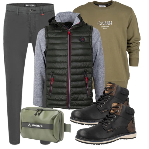 Jeans Braun/Schwarz/Dunkelbraun Klassischer Stiefel/SchnürStiefelette/Gefütterte Stiefelette/Wattierte Stiefel/Sicherheitsschuh/Wasserdichter Stiefel Tom Tailor Denim kombinieren