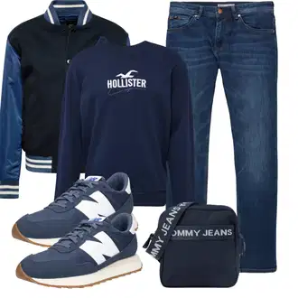 Outfit mit Blau/DunkelBlau/HellBlau Winterjacke/Sportschuhe/Leder Schuhe/Straight Leg Jean/Damen 7/8-Länge Jeans/Low Rise Jean/Thermojeans/Slim Fit Jeans/Regular-Fit Jeans/Low Waist Jean/Cropped Jeans/Formelles Hemd Tom Tailor Denim "Freizeit Outfit"