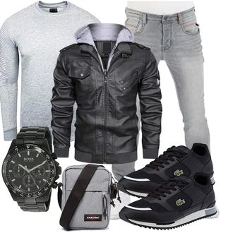 Party Outfits Elegant mit Grau Kaschmir Pullover/Sport Sweatshirt/Pullover mit Stehkragen R-Neal "Freizeit Outfit"Look: Büro, Streetwear, Moderne, Premium, Casual, Elegant, Stil, Lagenlook, Nahtlos, Sportlich, Schön
