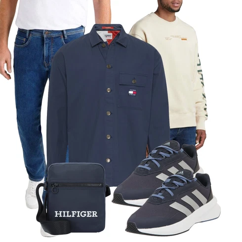 Dunkelblau/Blau Umhängetasche/Mannstasche/Schultertasche Tommy Hilfiger kombinieren
