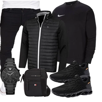 Training Outfit mit Schwarz Unkategorisiert Nike "Freizeit Outfit"Look: Fußball, Training