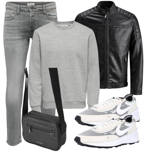 Grau/Hellgrau Hoodie Women's Fleece Sweatshirts/Sport Sweatshirt/Lederjacke/Damen Pullover Only & Sons kombinieren