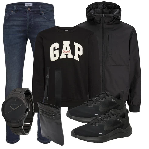 Schwarz/Grau/Gelb/Lila Große Größe Sweatmode/Sport Sweatshirt/Damen Pullover/Lederjacke/Women's Fleece Sweatshirts GAP kombinieren mit Schwarz/Grau Sportschuh Fitnessschuh/Zustiegsschuh/Tennisschuh/Joggingschuh/Gymnastikschuh/Volleyballschuh/Handballschuh/Fitnessschuh Nike